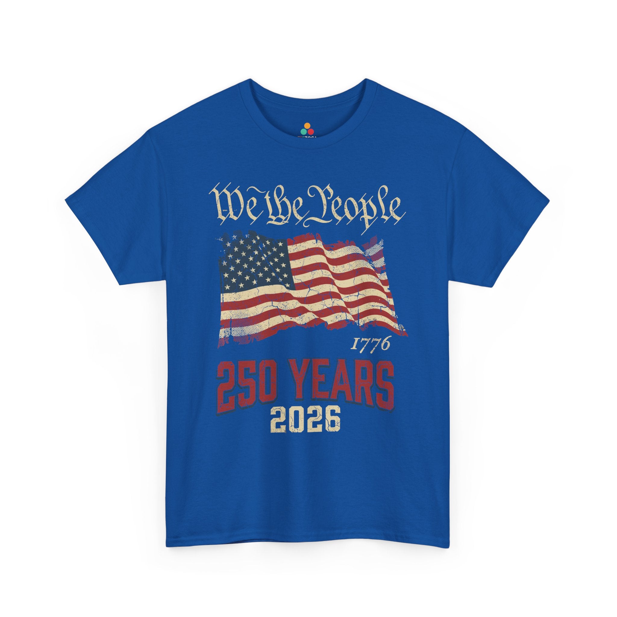TEEZOCA 250 Years of Freedom Shirt design with We The People text and historic Independence Day style.