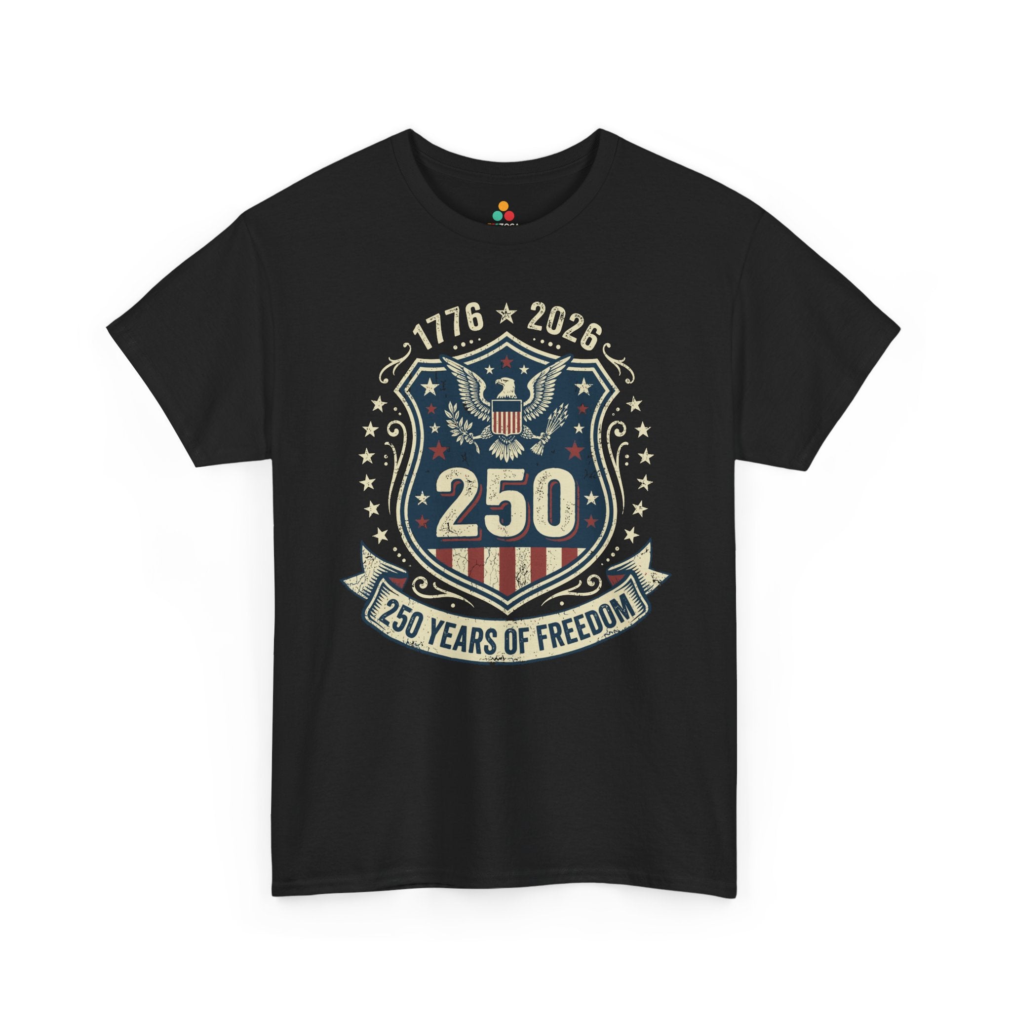 TEEZOCA 250 years of freedom t-shirt eagle patriotic 1776-2026 design
