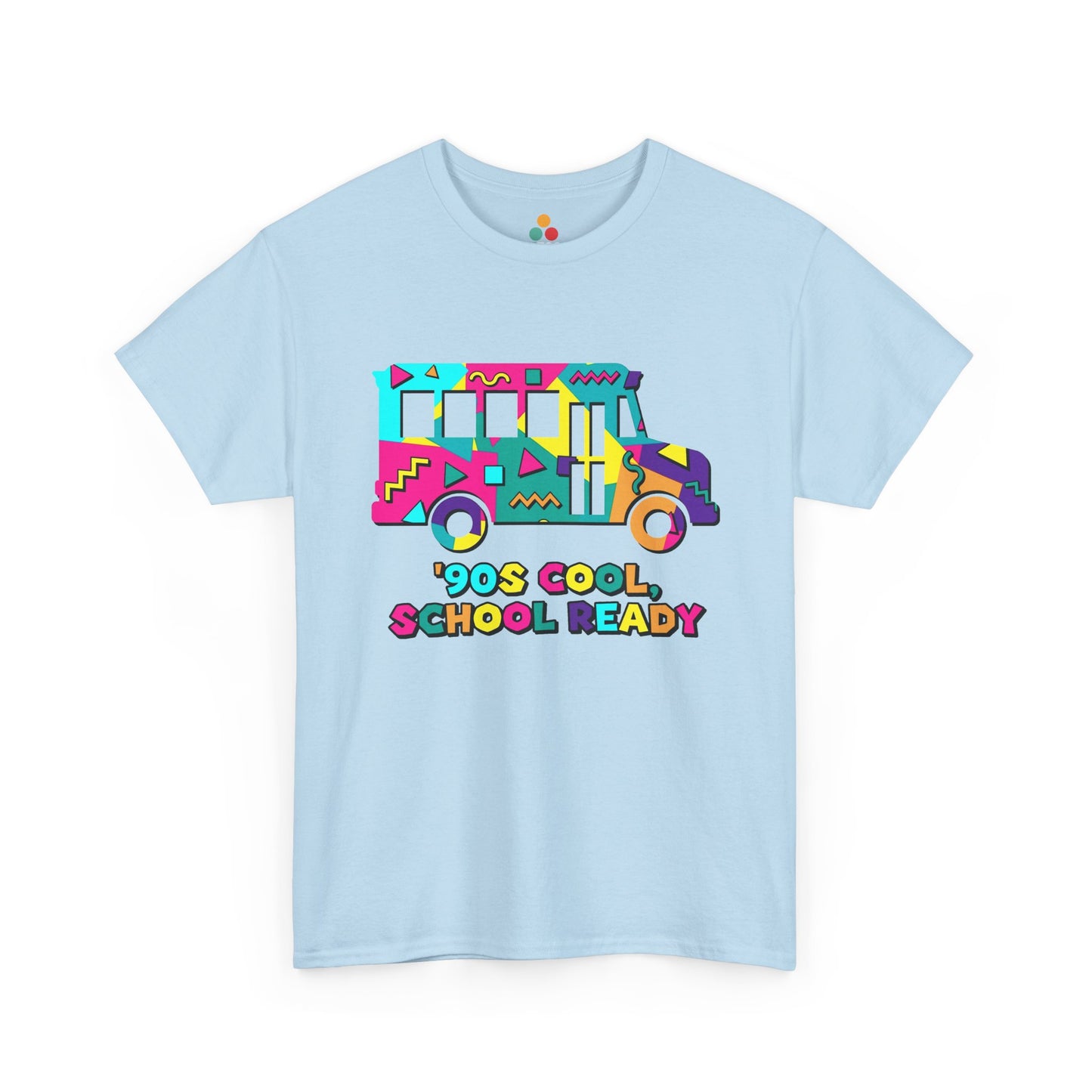 TEEZOCA 90s Cool School Ready LIGHT BLUE Memphis Style Back to School Gift