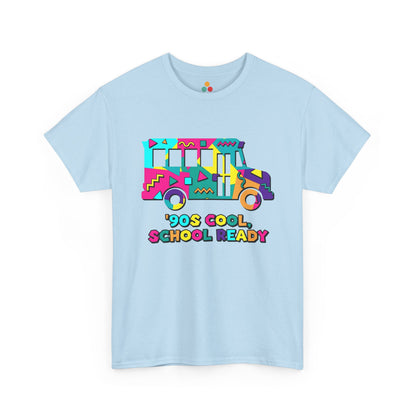 TEEZOCA 90s Cool School Ready LIGHT BLUE Memphis Style Back to School Gift