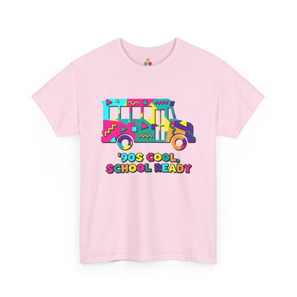 TEEZOCA 90s Cool School Ready light pink T-Shirt – Retro Memphis Style Back to School Gift