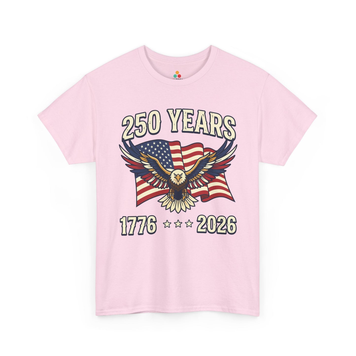 TEEZOCA America 250 Eagle Shirt t-shirt featuring an America 250 Shirt design with 1776, 2026, and bold anniversary typography.

