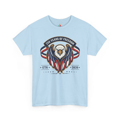 TEEZOCA American Freedom Shirt t-shirt for 4th of July Graphic Tees shoppers, with a patriotic eagle-and-flag design.
