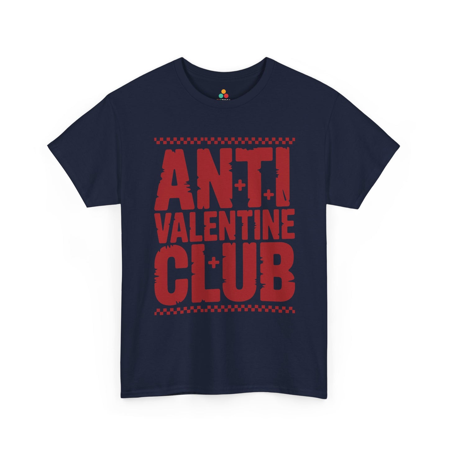 TEEZOCA Anti Valentine Club bold typography Unisex T-shirt statement design Anti Valentine Club Unisex T-shirt – Bold Statement Graphic for Rebels | TEEZOCA 