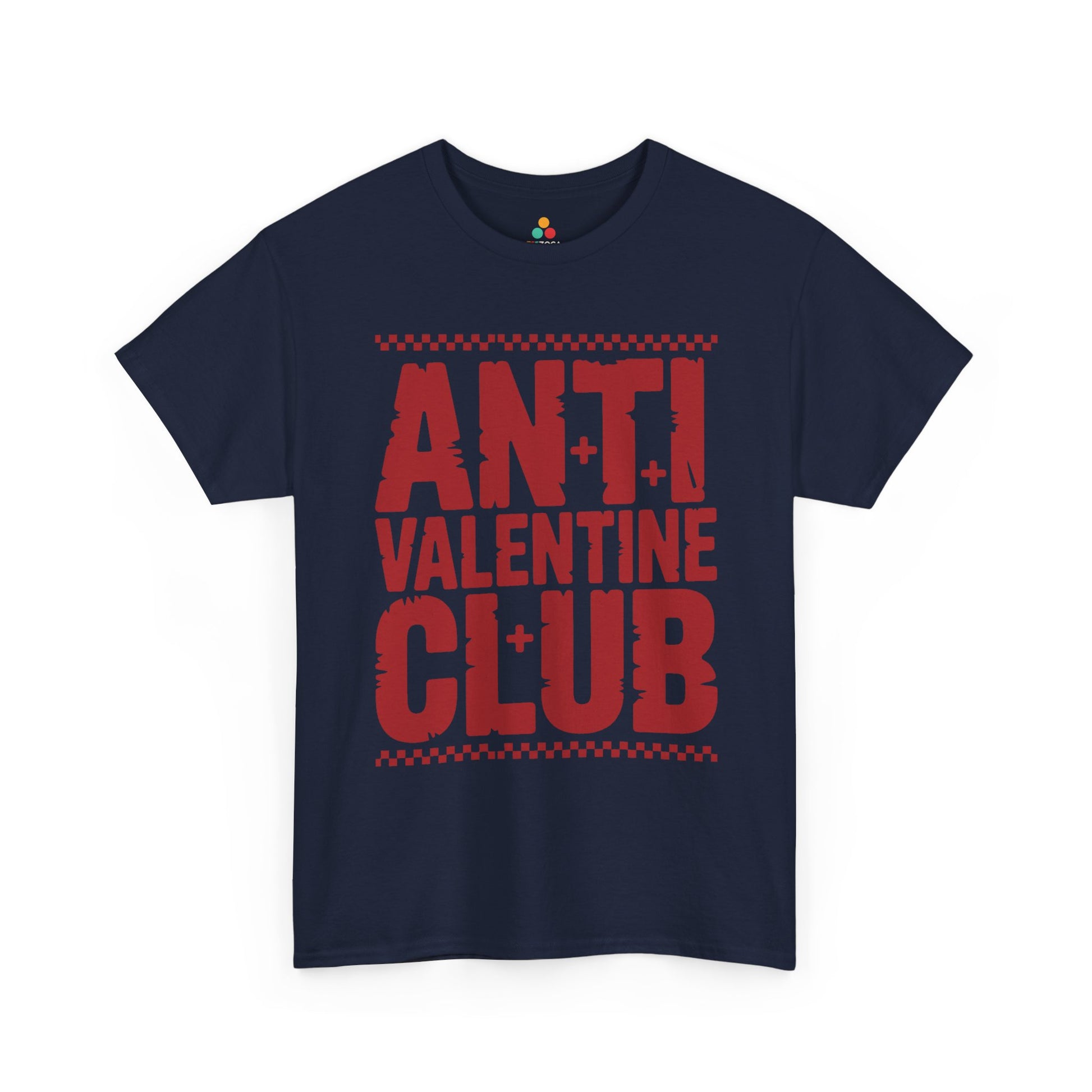 TEEZOCA Anti Valentine Club bold typography Unisex T-shirt statement design Anti Valentine Club Unisex T-shirt – Bold Statement Graphic for Rebels | TEEZOCA 