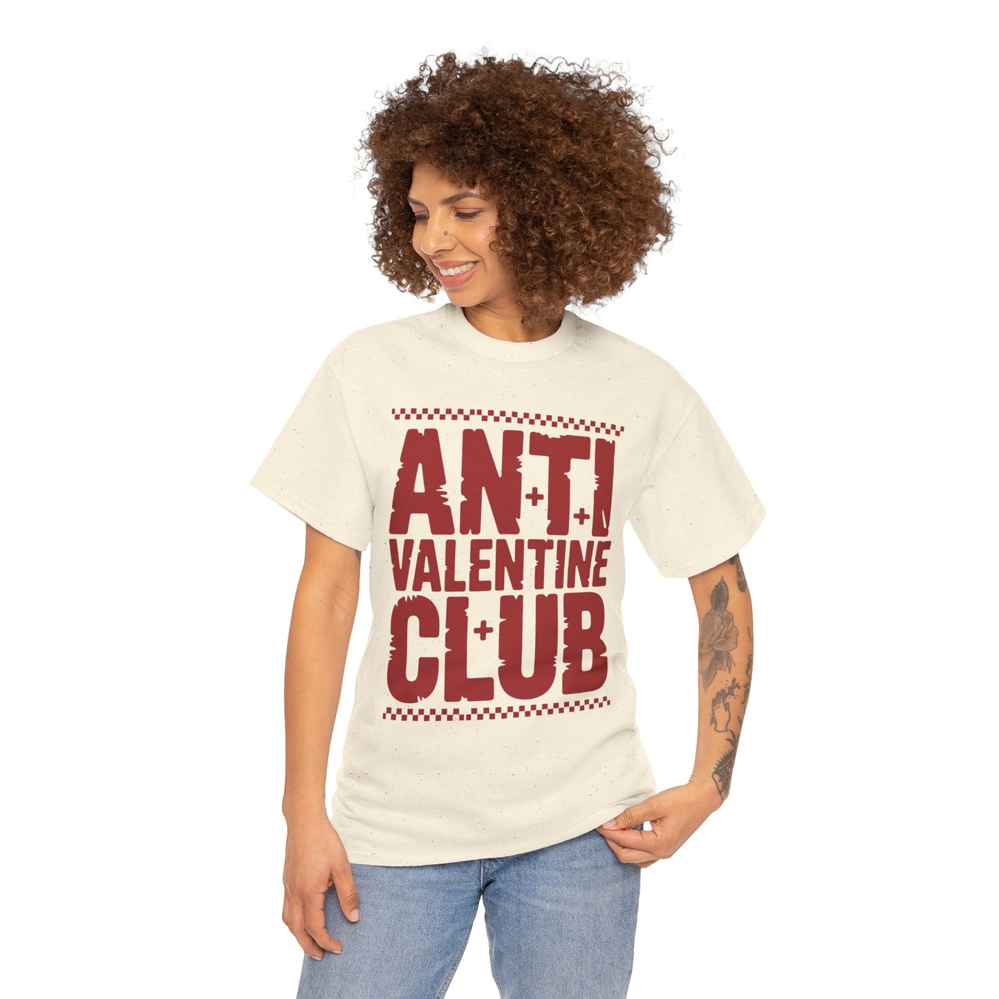TEEZOCA Anti Valentine Club edgy text design Unisex T-shirtAnti Valentine Club Unisex T-shirt – Bold Statement Graphic for Rebels | TEEZOCA 