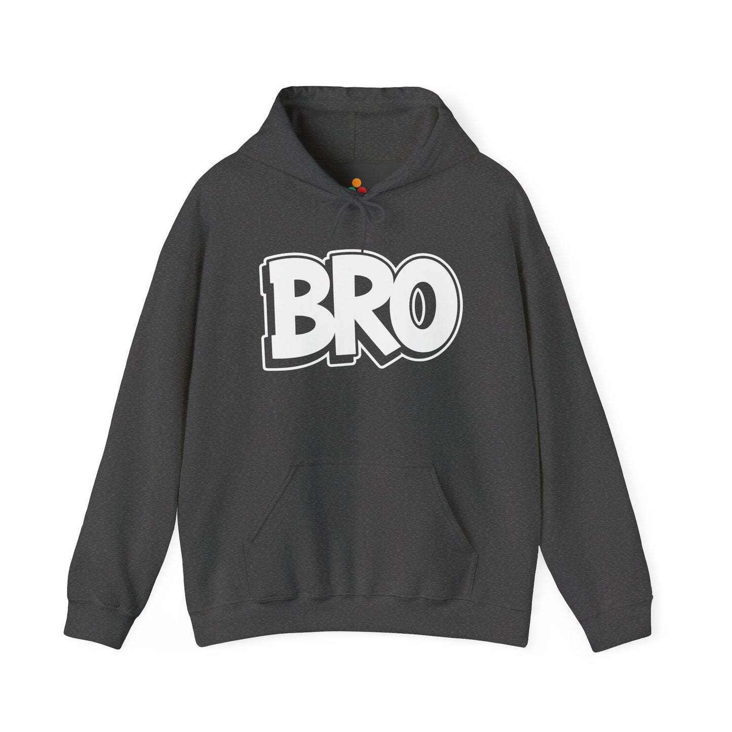 BRO Bold Typography Graphic Unisex Heavy Blend Hoodie | TEEZOCA - TEEZOCA BRO bold typography Unisex Heavy Blend Hoodie minimalist streetwear