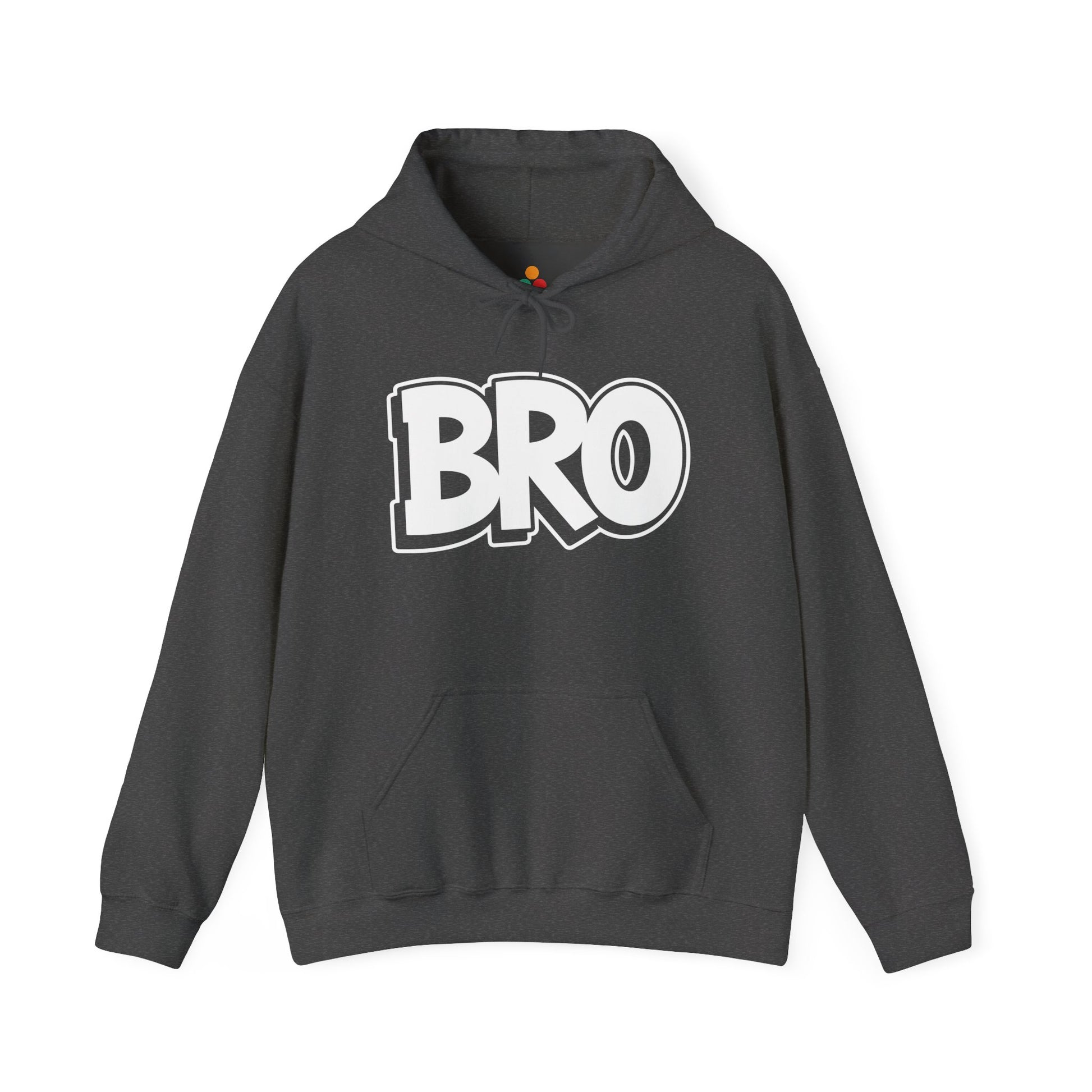 BRO Bold Typography Graphic Unisex Heavy Blend Hoodie | TEEZOCA - TEEZOCA BRO bold typography Unisex Heavy Blend Hoodie minimalist streetwear