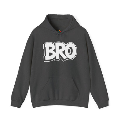 BRO Bold Typography Graphic Unisex Heavy Blend Hoodie | TEEZOCA - TEEZOCA BRO bold typography Unisex Heavy Blend Hoodie minimalist streetwear