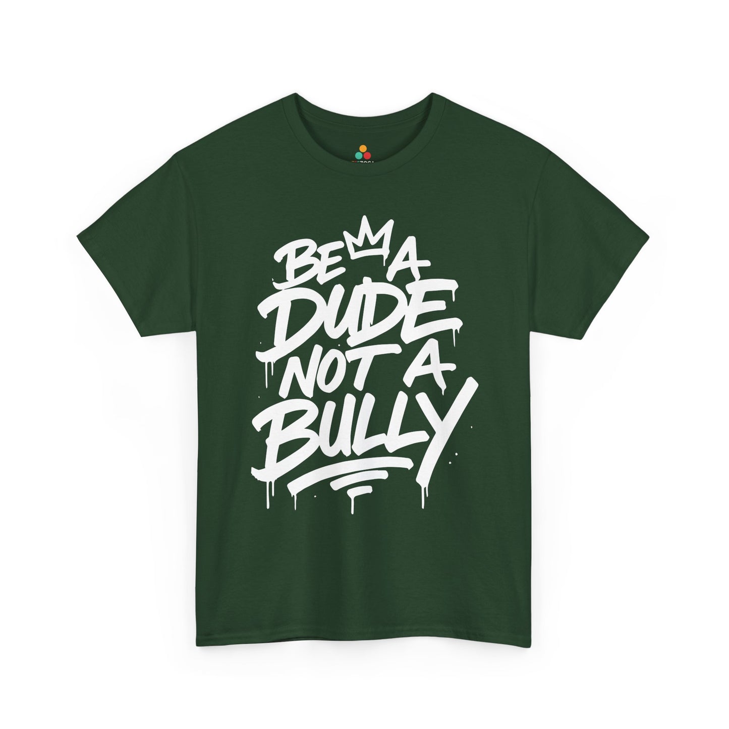 TEEZOCA Be A Dude Not A Bully Unity Day Unisex T-shirt with bold anti-bullying street typography Be A Dude Not A Bully Unity Day Orange Unisex T-shirt | TEEZOCA 