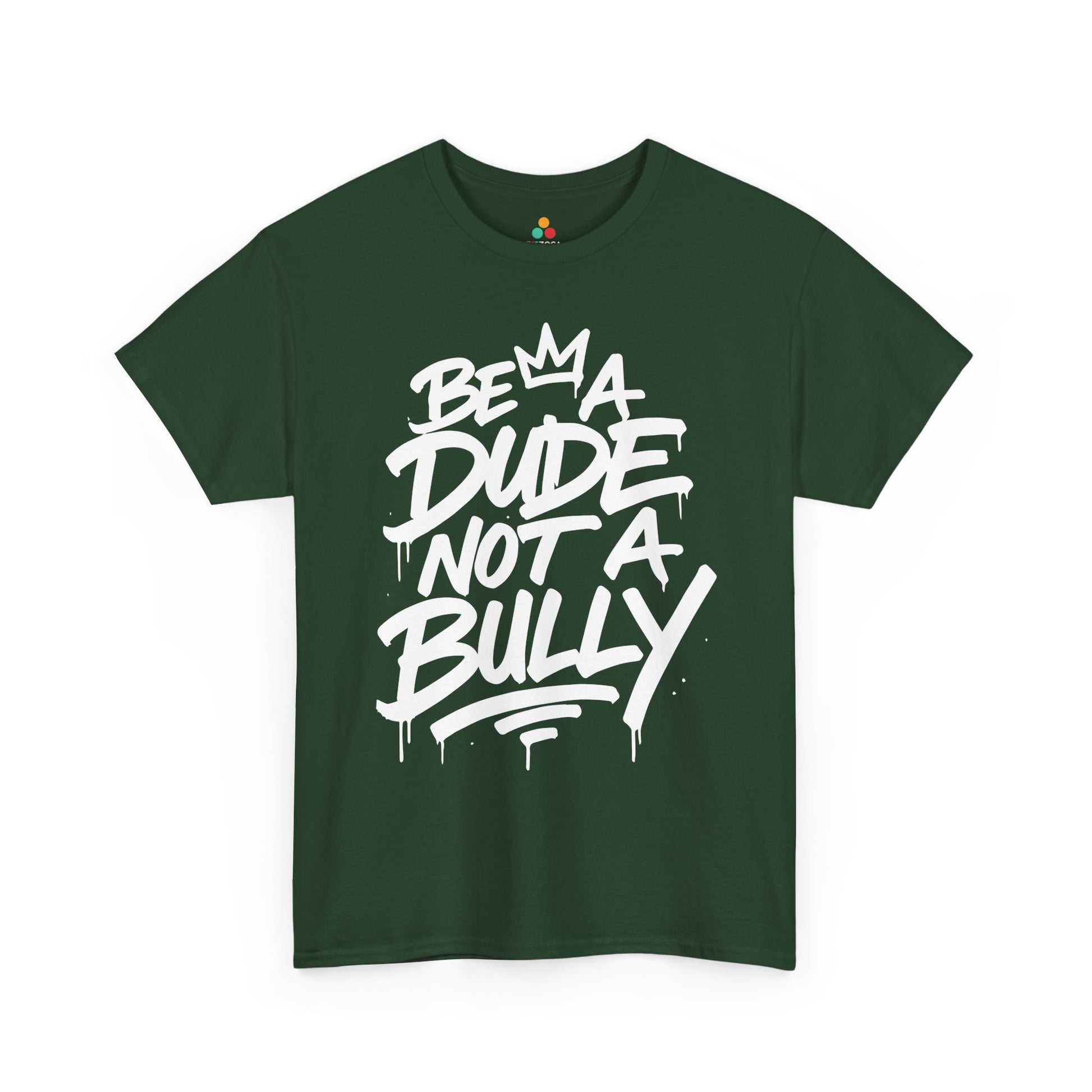 TEEZOCA Be A Dude Not A Bully Unity Day Unisex T-shirt with bold anti-bullying street typography Be A Dude Not A Bully Unity Day Orange Unisex T-shirt | TEEZOCA 