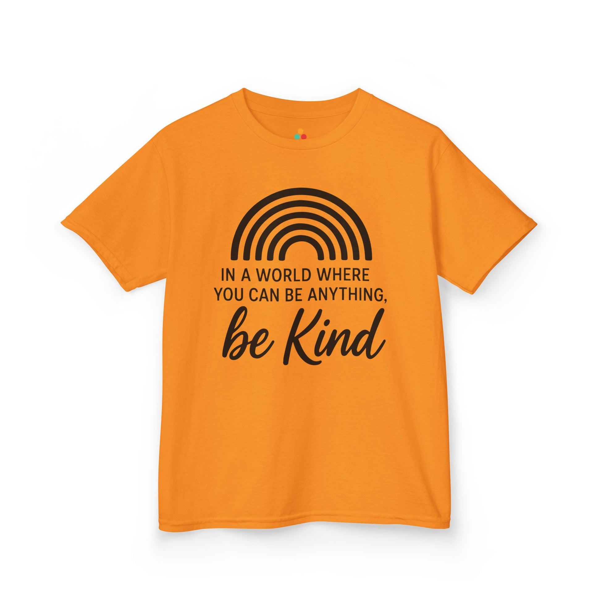 TEEZOCA Be Kind rainbow orange Unity Day Kids T-shirt Be Kind Rainbow Orange Unity Day Anti-Bullying Kids T-shirt | TEEZOCA 