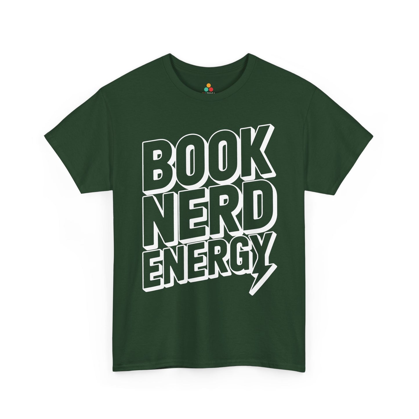 Book Nerd Energy Unisex T-shirt Bold Typography Design | TEEZOCA 