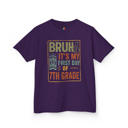 TEEZOCA Bruh It’s My First Day of 7th Grade Kids T-shirt Bruh It’s My First Day of 7th Grade Funny Kids T-shirt | TEEZOCA 