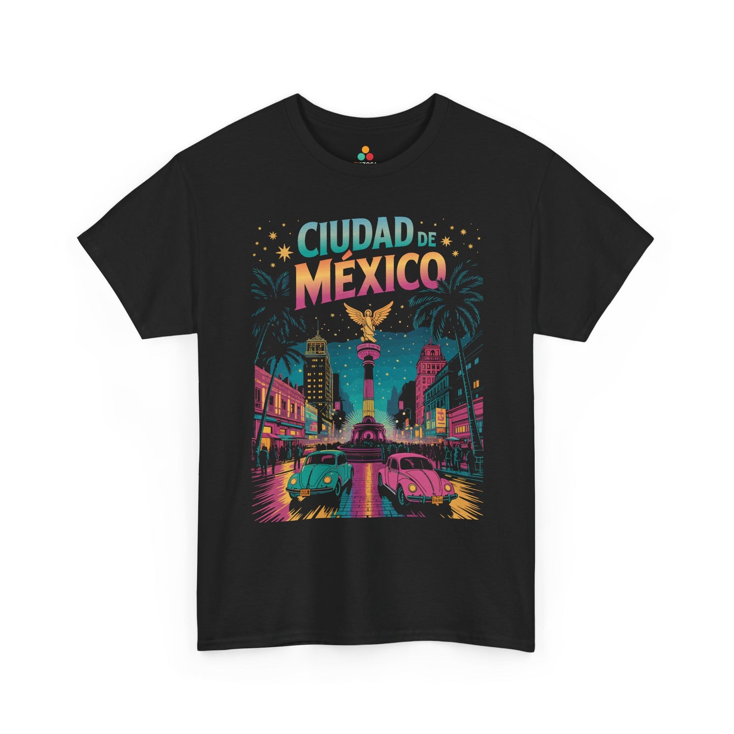 Ciudad de México Neon Night Unisex T-shirt Urban Streetwear Art | TEEZOCA 