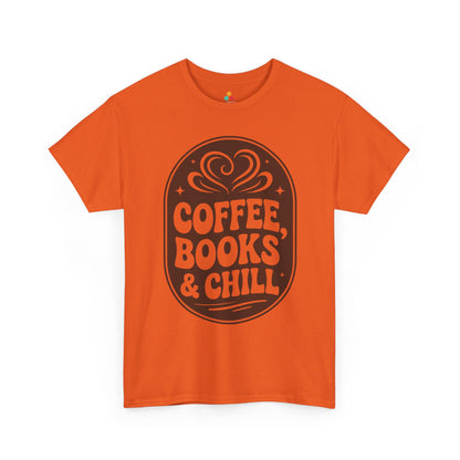 Coffee Books and Chill Unisex T-shirt Cozy Reader Vibes | TEEZOCA 