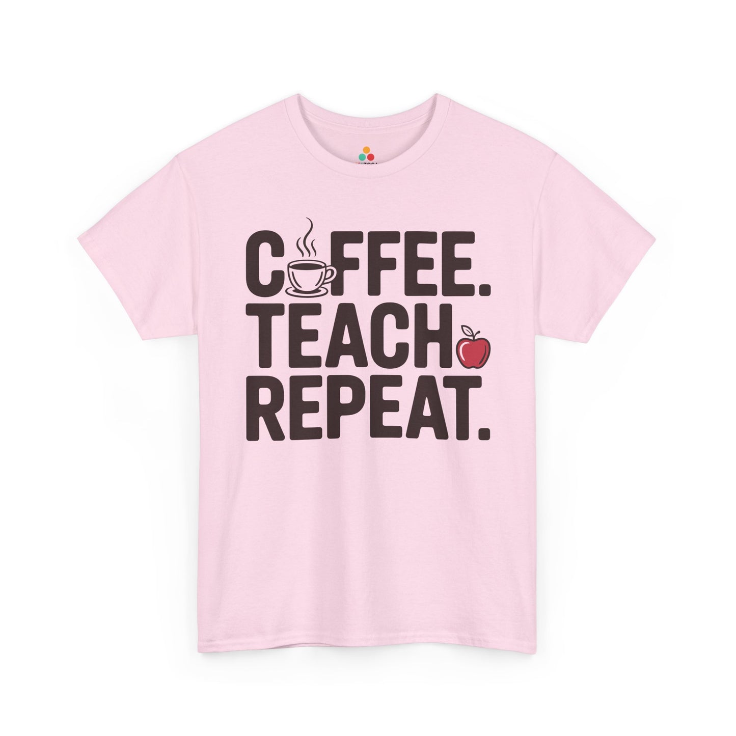 TEEZOCA Coffee Teach Repeat Unisex T-shirt classroom inspired design Coffee Teach Repeat Unisex T-shirt Funny Teacher Graphic | TEEZOCA 
