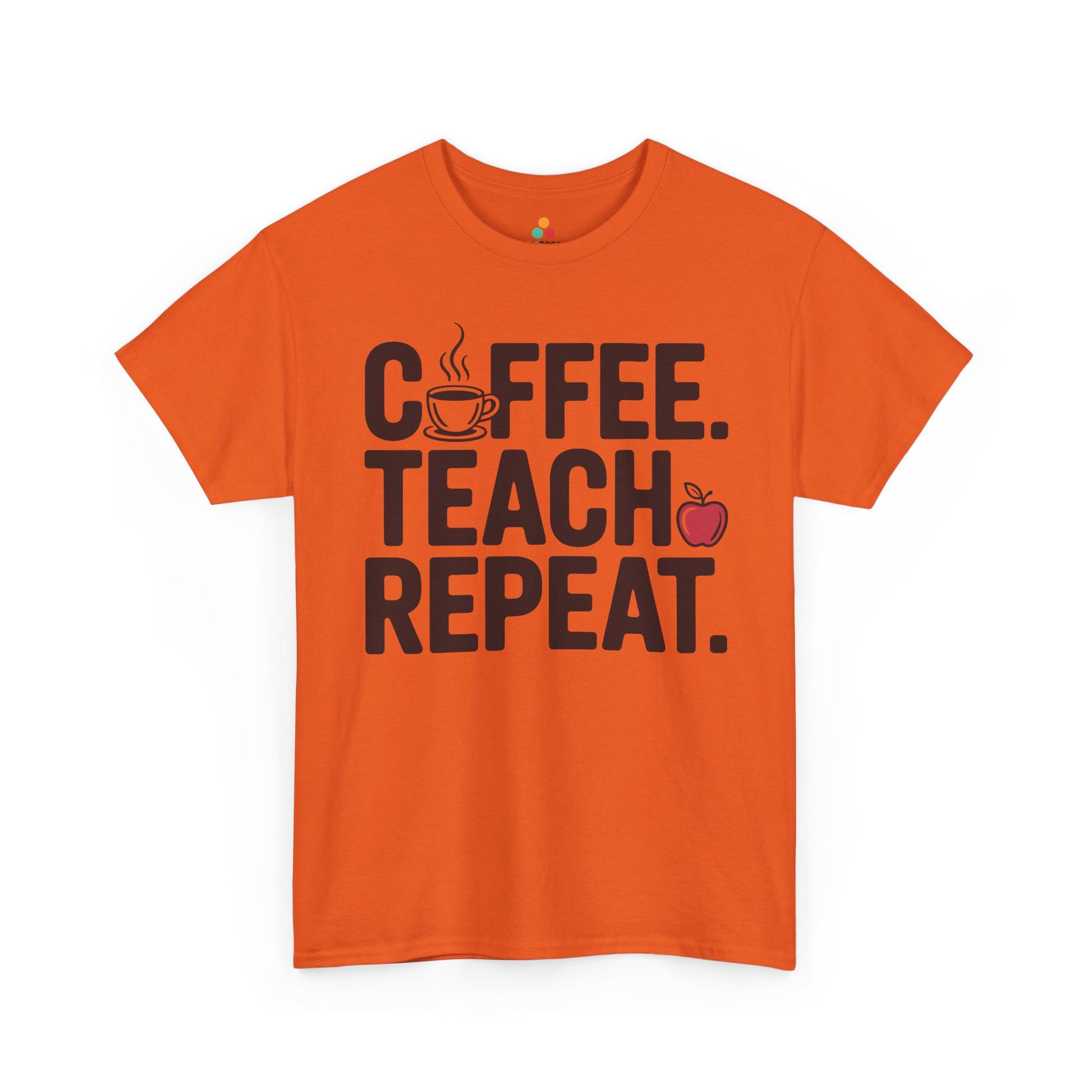 TEEZOCA Coffee Teach Repeat Unisex T-shirt with teacher slogan Coffee Teach Repeat Unisex T-shirt Funny Teacher Graphic | TEEZOCA 