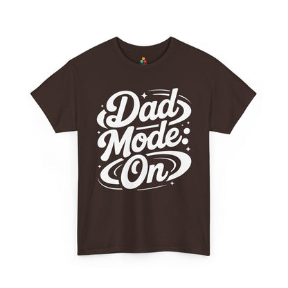 TEEZOCA Dad Mode On bold script Unisex T-shirt modern father style Dad Mode On Unisex T-shirt Bold Script Graphic Streetwear | TEEZOCA 