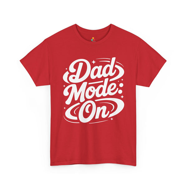 TEEZOCA_Dad_Mode_On_lettering_artwork_Unisex_T-shirt_lifestyle_fashion_Dad_Mode_On_Unisex_T-shirt_Bold_Script_Graphic_Streetwear_TEEZOCA