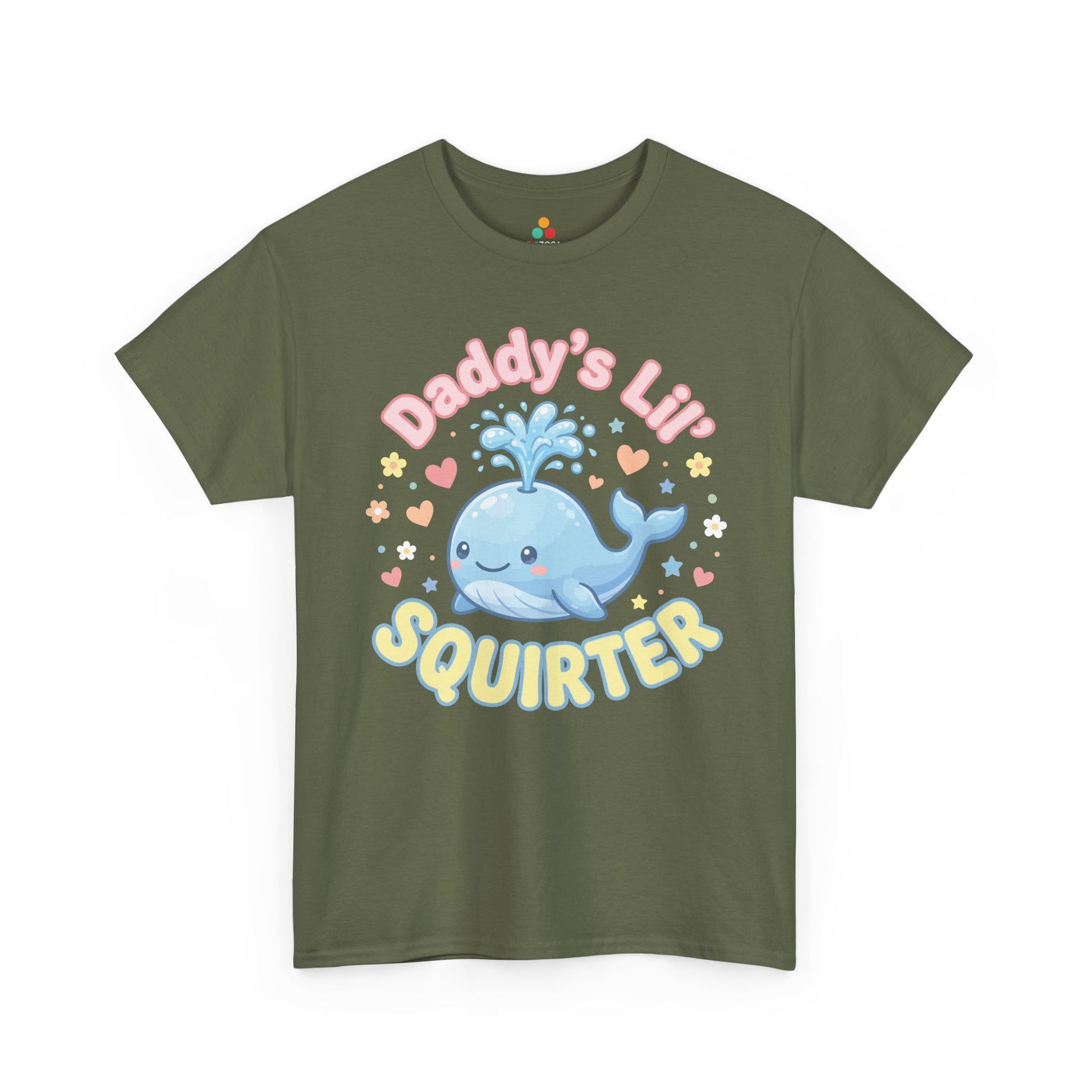 Daddy’s Lil Squirt Funny Whale Matching Family Father's Day T-shirt | TEEZOCA 