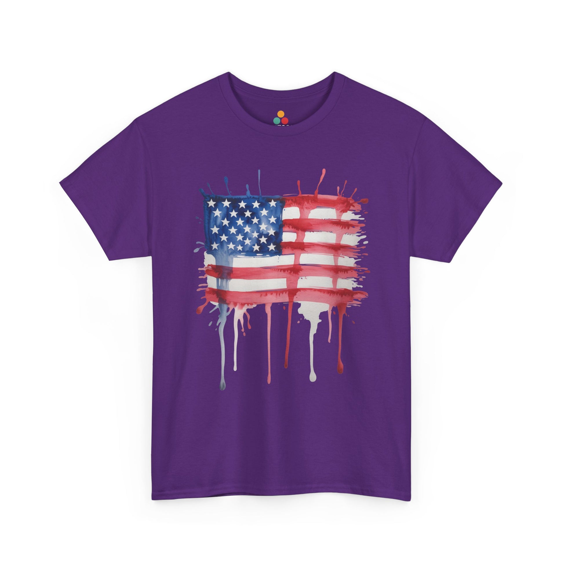 TEEZOCA Dark Patriotic Shirt t-shirt featuring a rugged American flag design for July 4 Shirts shoppers.
