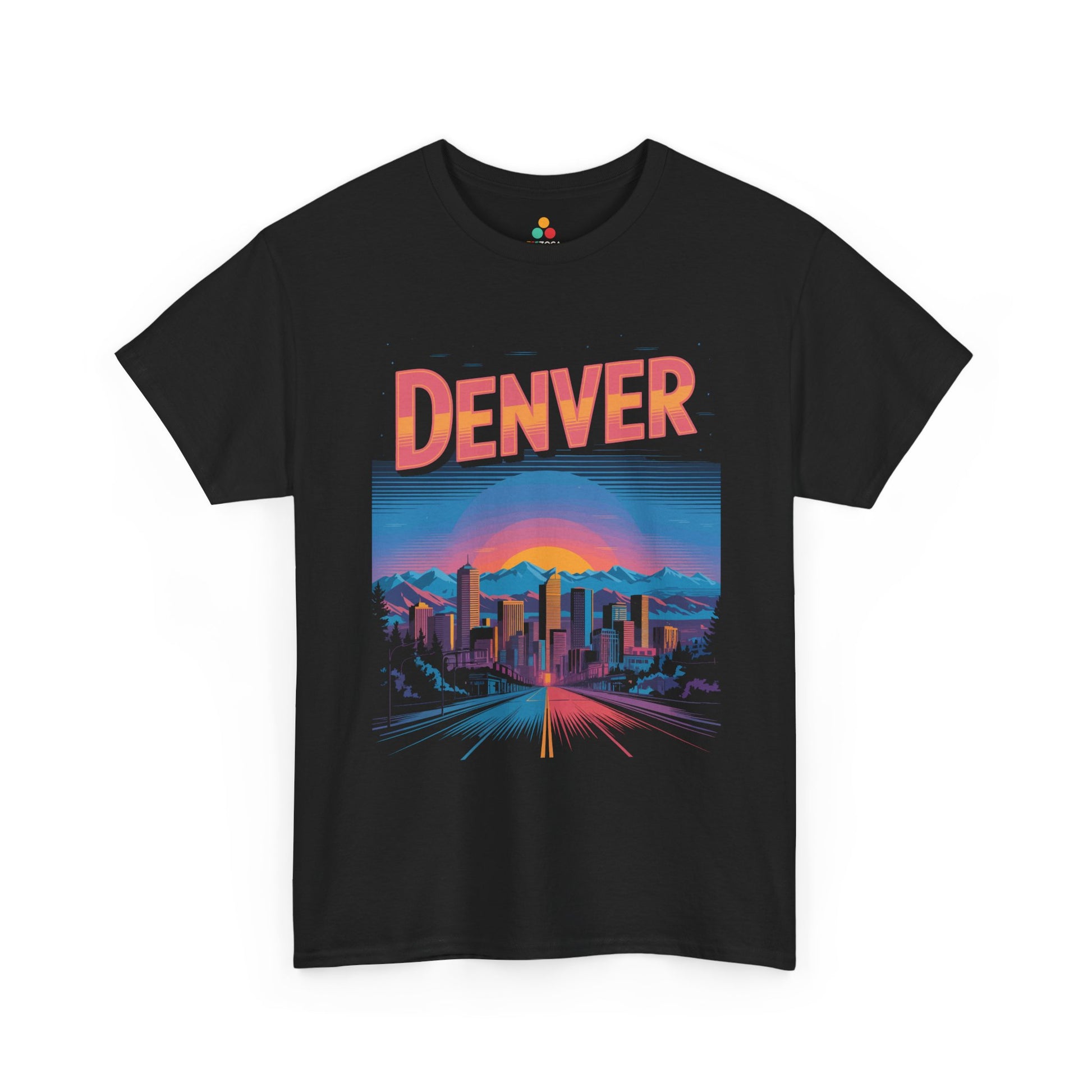 Denver Sunset Skyline Unisex T-shirt Mountain City Streetwear Art | TEEZOCA 