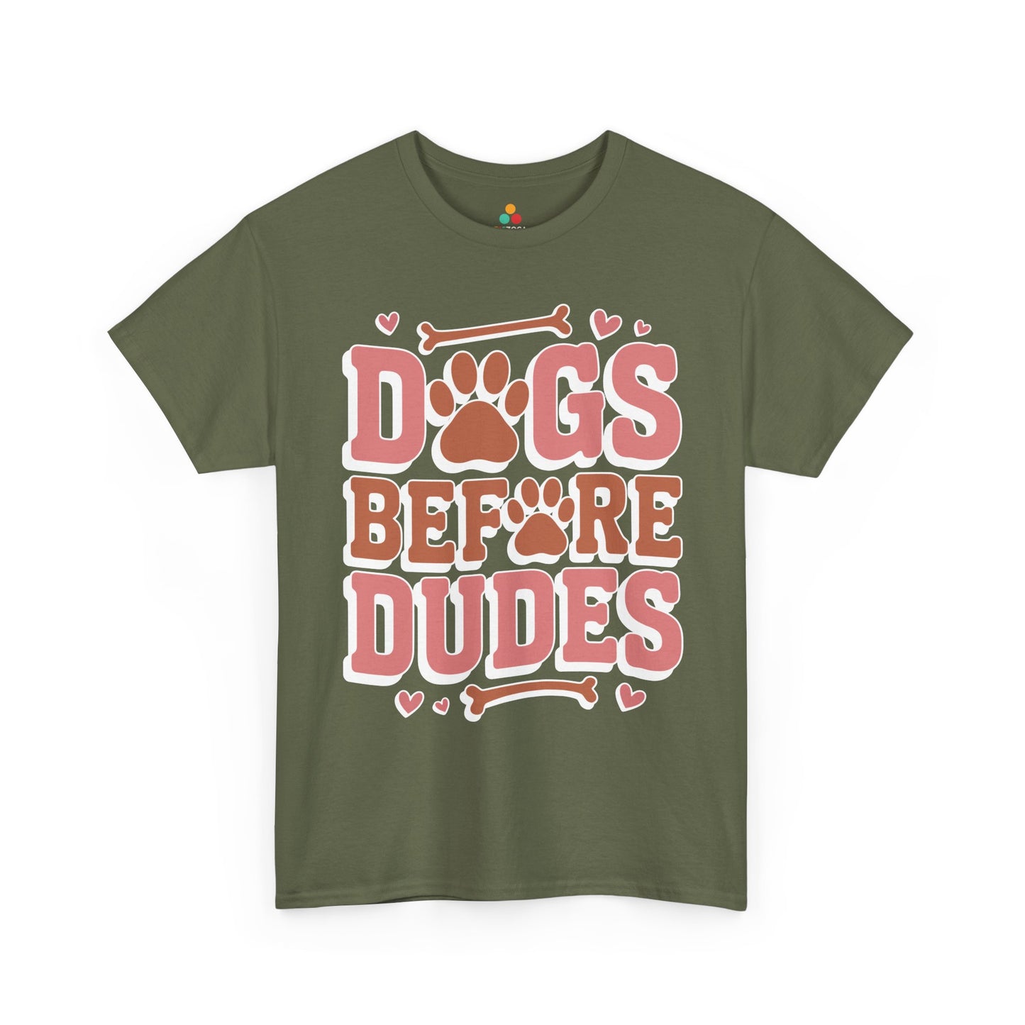 Dogs Before Dudes Unisex T-shirt Cute Paw Lover Gift | TEEZOCA 