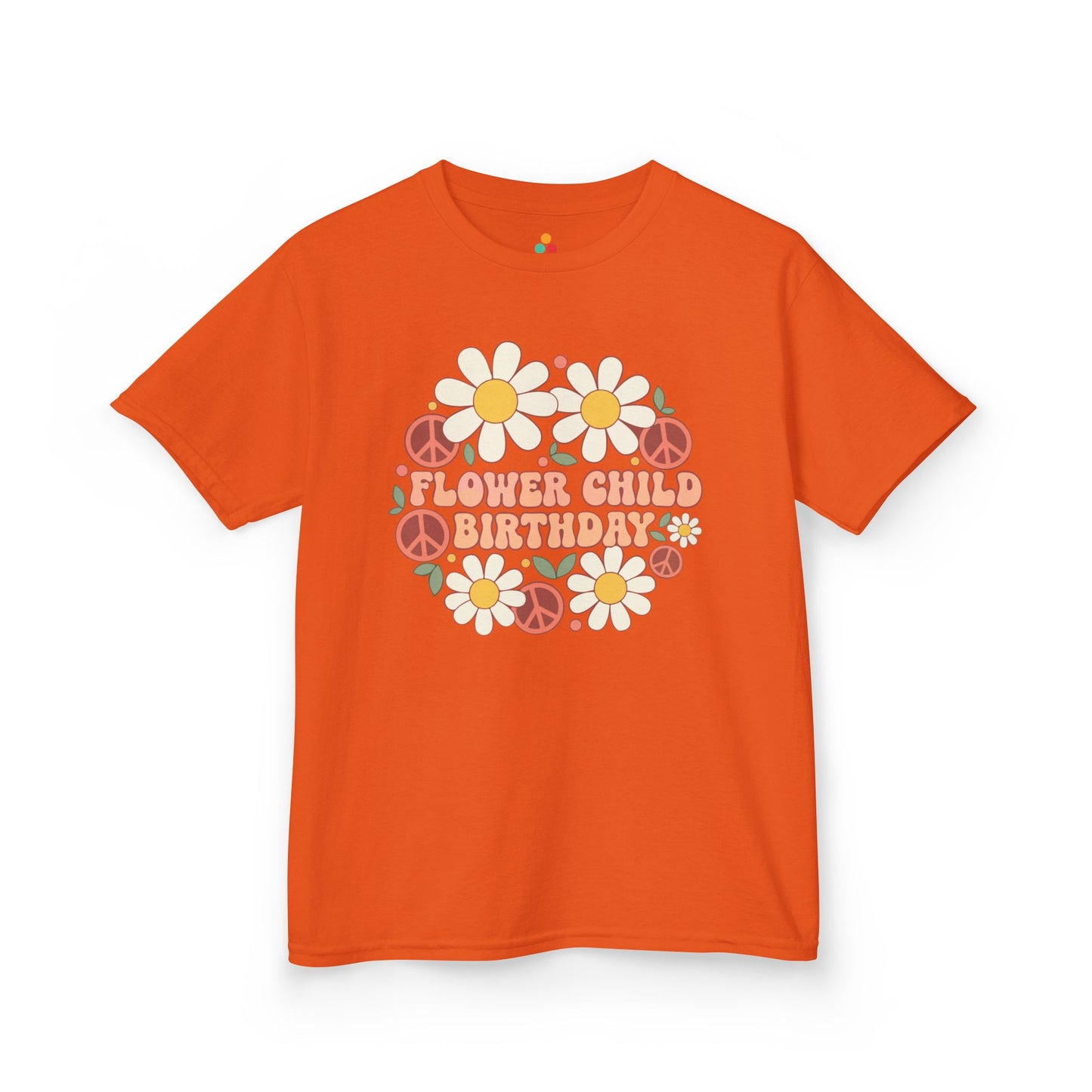 TEEZOCA Flower Child Birthday retro floral Unisex T-shirt Flower Child Birthday Retro Groovy Unisex T-shirt | TEEZOCA 