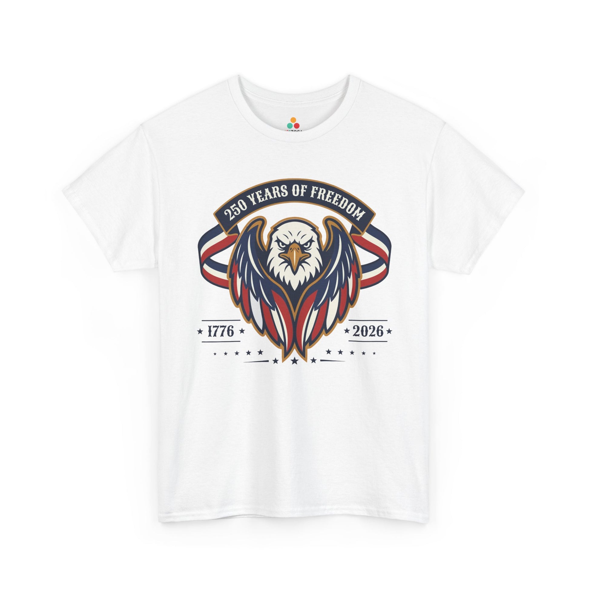 TEEZOCA Freedom Shirt t-shirt featuring a Bald Eagle Shirt design for 4th of July Shirts and America 250 celebrations.
