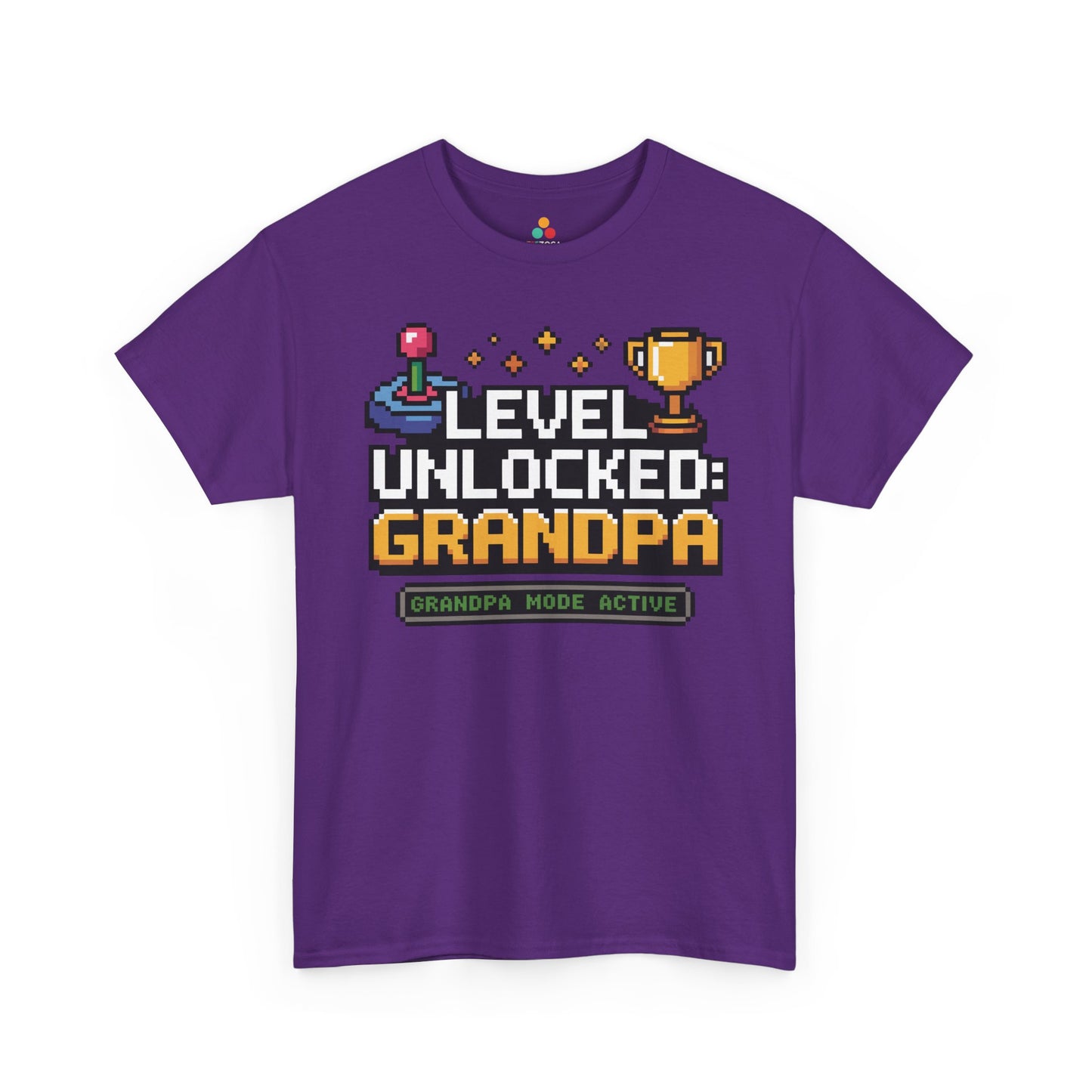 TEEZOCA Grandpa Mode Active Unisex T-shirt pixel art graphic Level Unlocked Grandpa Mode Active Unisex T-shirt Retro | TEEZOCA 