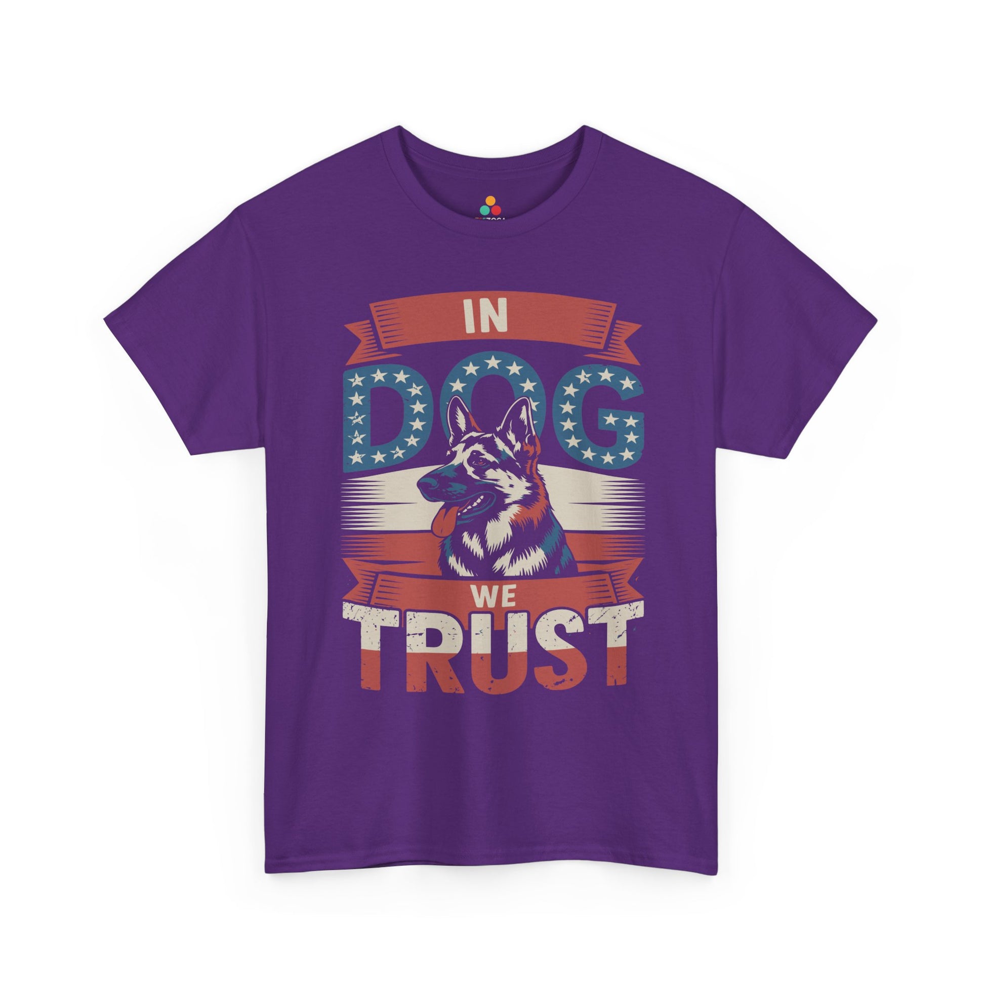 Patriotic German Shepherd In Dog We Trust Unisex T-shirt | TEEZOCA 