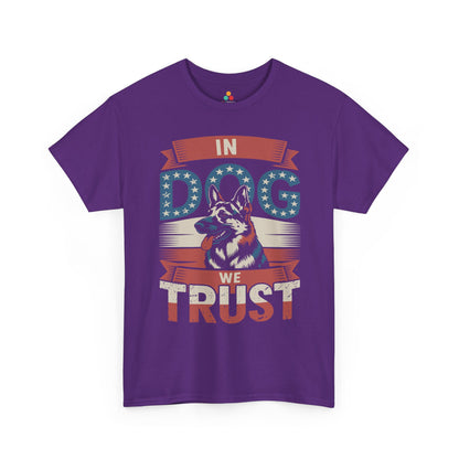 Patriotic German Shepherd In Dog We Trust Unisex T-shirt | TEEZOCA 