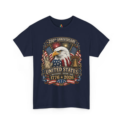 TEEZOCA July 4 shirts design showing a statue of liberty t shirt theme with fireworks, flags, stars, and premium patriotic style.
