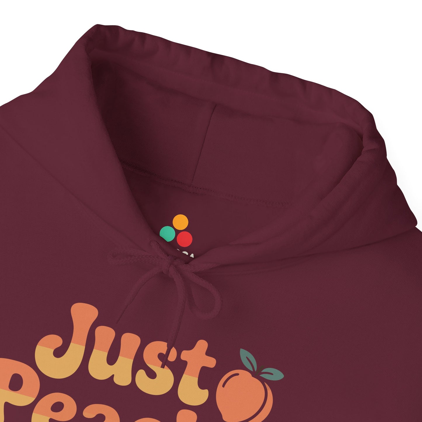 TEEZOCA Just Peachy peach graphic Unisex Heavy Blend Hoodie