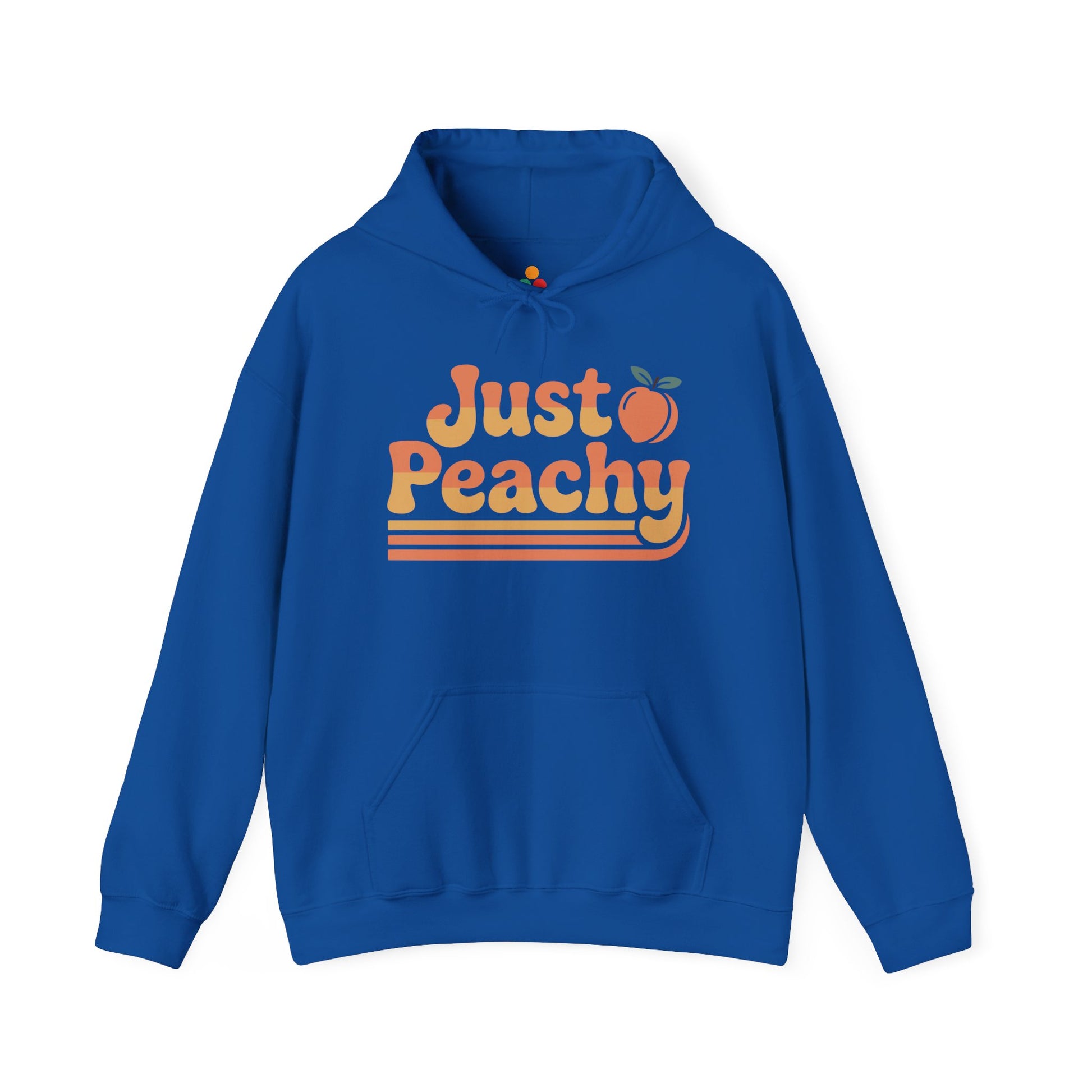 TEEZOCA Just Peachy peach graphic Unisex Heavy Blend Hoodie Just Peachy Retro Unisex Heavy Blend Hoodie | TEEZOCA 