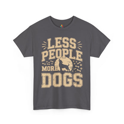 Less People More Dogs Vintage Graphic Unisex T-shirt | TEEZOCA 