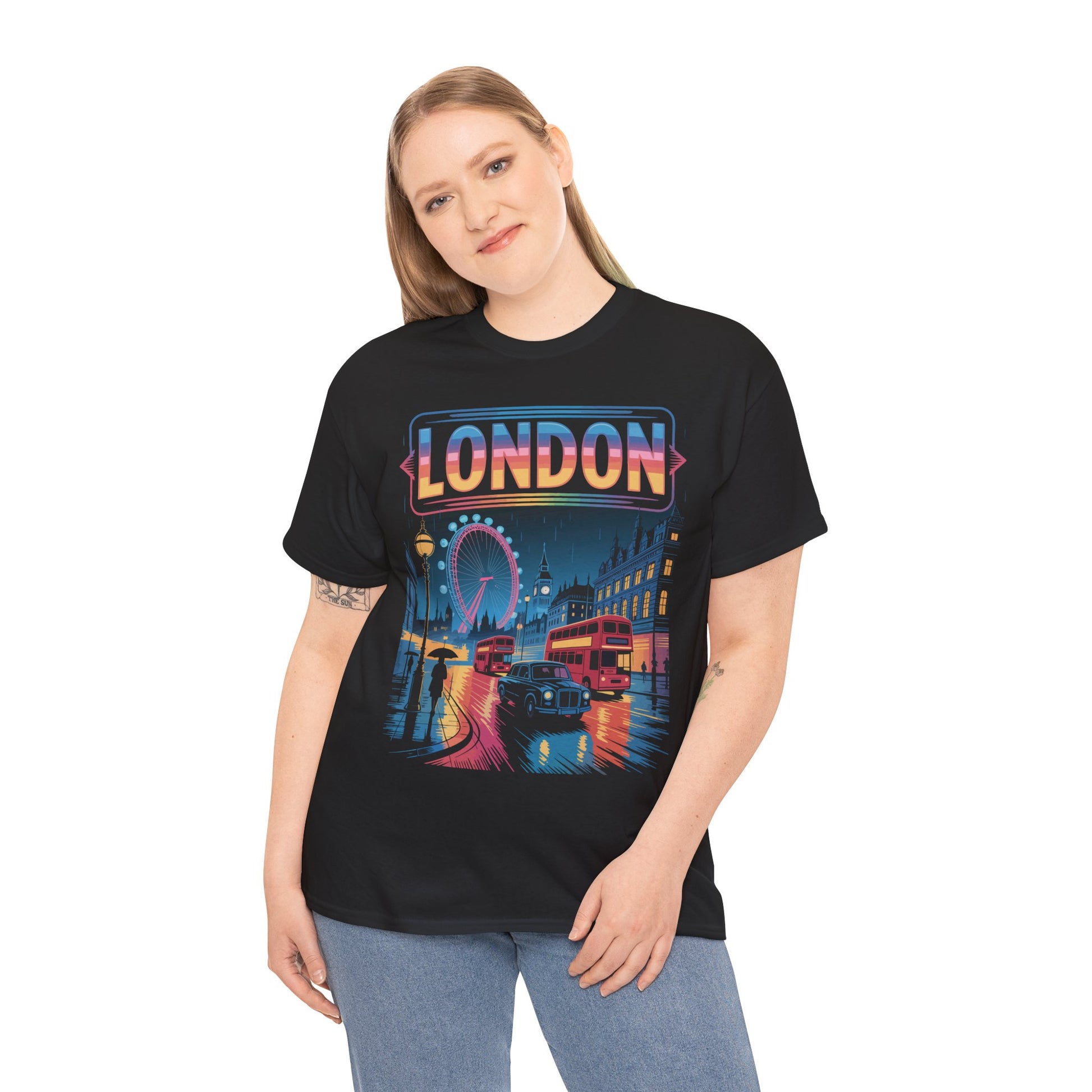 London City Night Unisex T-shirt Streetwear Graphic Urban Travel Style | TEEZOCA 