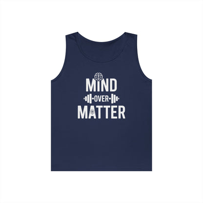 Mind Over Matter Gym Typography Unisex Tank Top for Motivated Lifters | TEEZOCA 