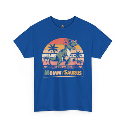 TEEZOCA MommySaurus dinosaur mom retro Unisex T-shirt MommySaurus Retro Sunset Dinosaur Mom Unisex T-shirt | TEEZOCA 