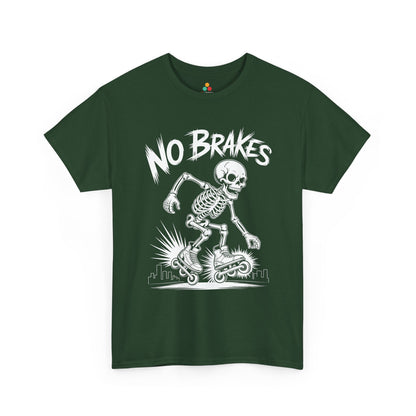 No Brakes Skeleton Skater Graphic Unisex T-shirt | TEEZOCA 