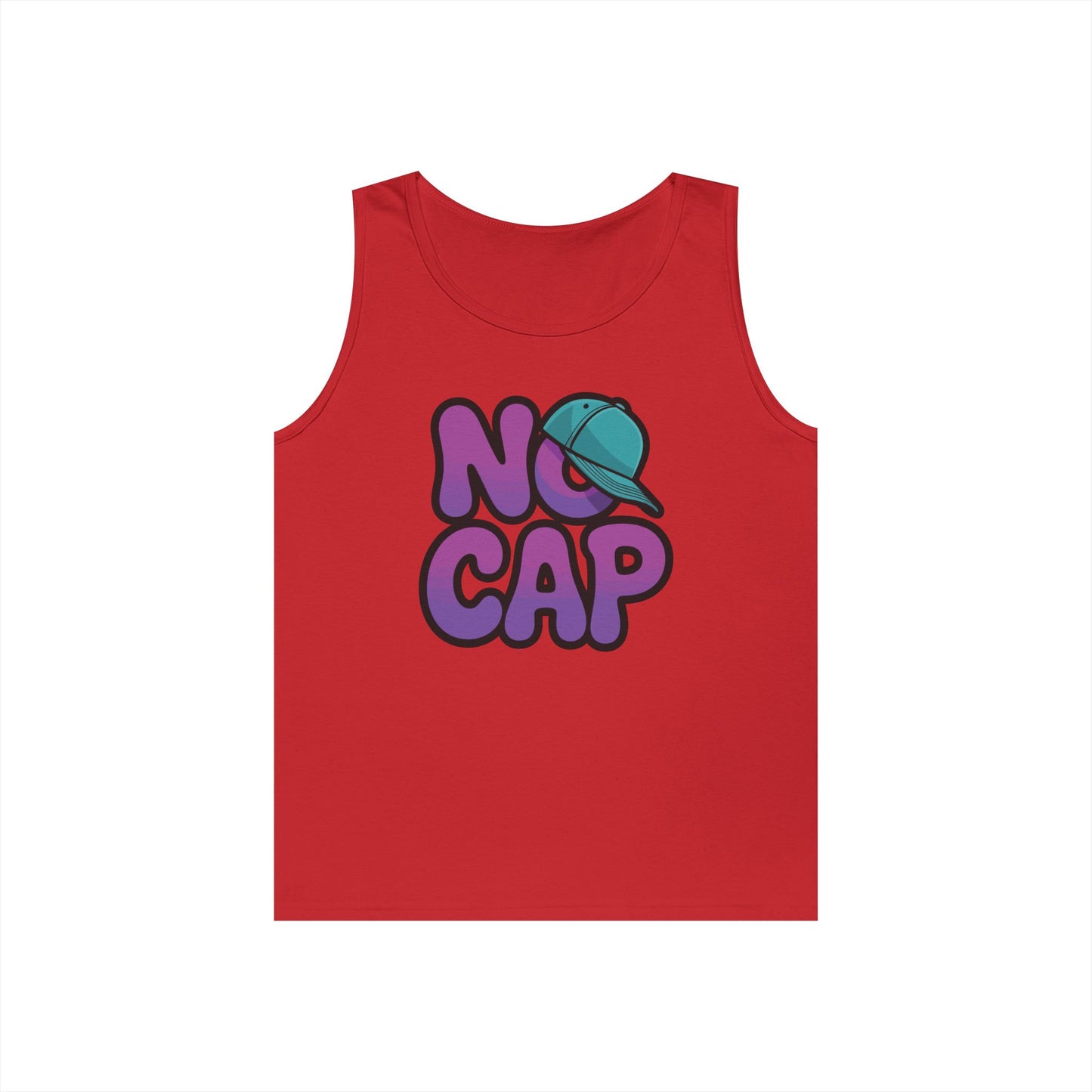 TEEZOCA No Cap Unisex Tank Top with streetwear slang typography No Cap Unisex Tank Top – Streetwear Slang Graphic Casual Summer Style | TEEZOCA 
