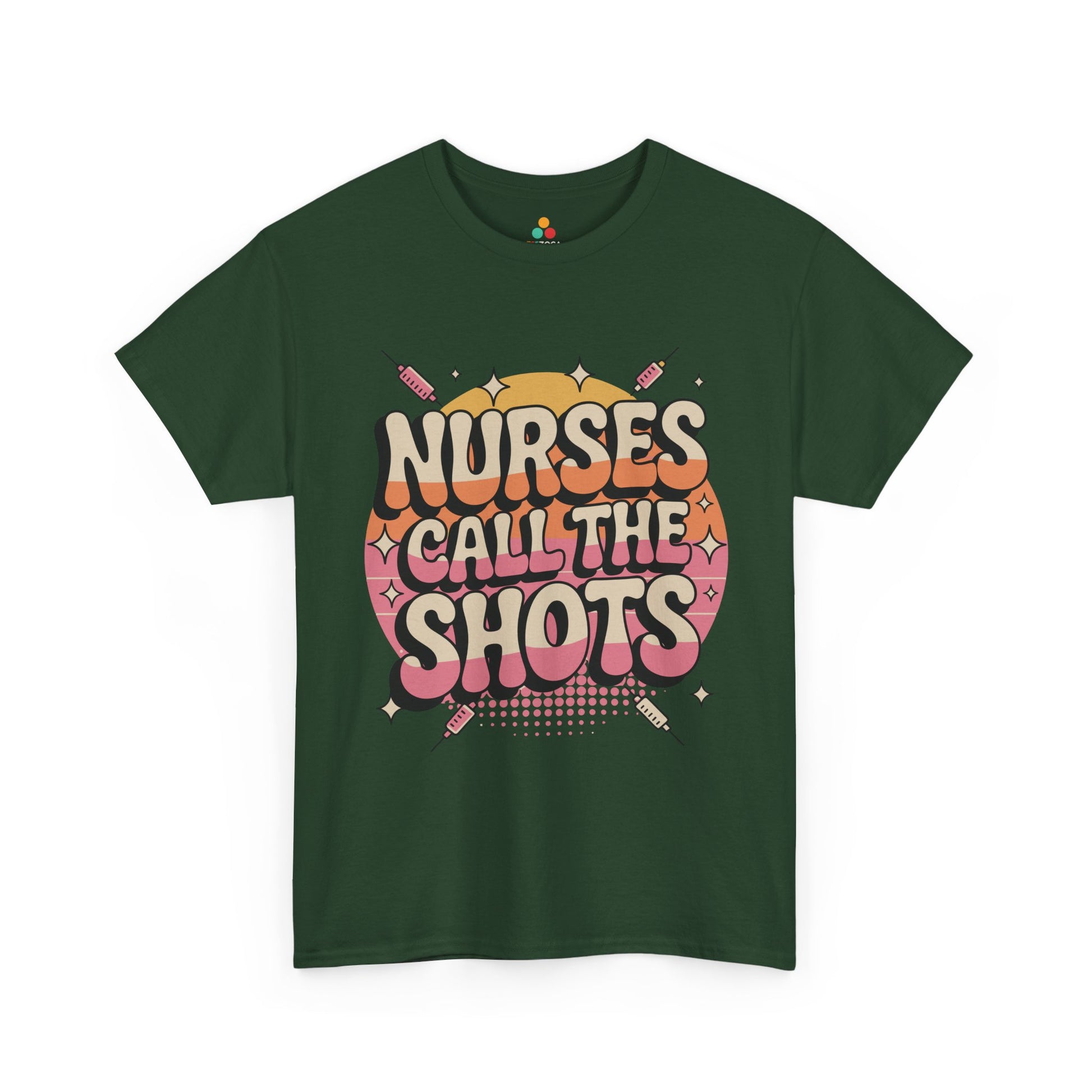 Nurses Call The Shots Unisex T-shirt Retro Medical Humor | TEEZOCA 