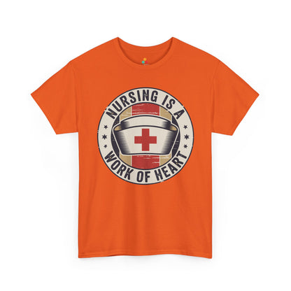 Nursing Is a Work of Heart Unisex T-shirt Nurse Gift | TEEZOCA 