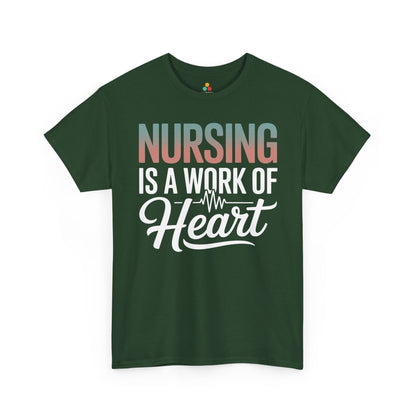 Nursing Is a Work of Heart Unisex T-shirt | TEEZOCA 