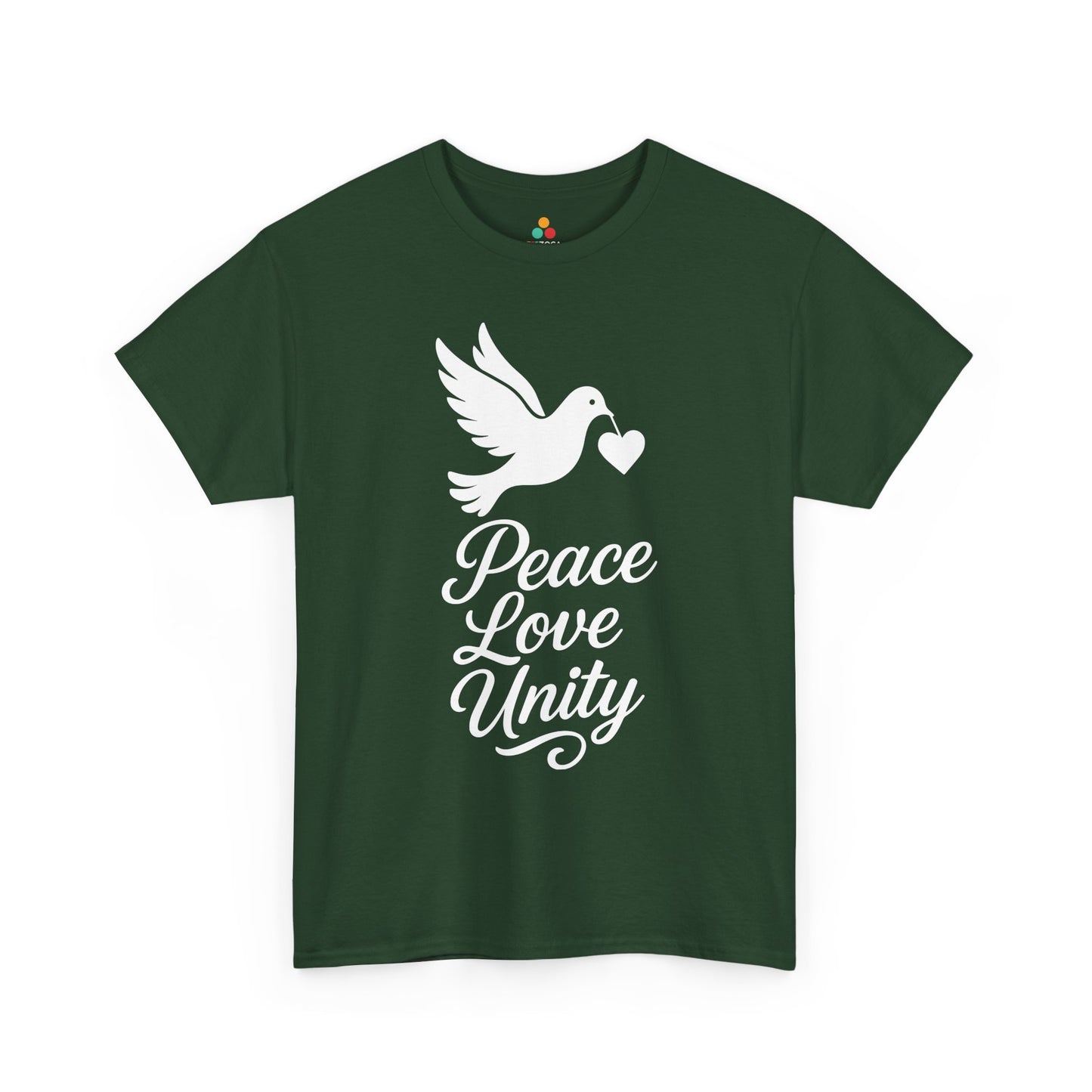 TEEZOCA Peace Love Unity dove graphic Unisex T-shirt for Unity Day Peace Love Unity Unisex T-shirt for Unity Day Kindness Awareness | TEEZOCA 