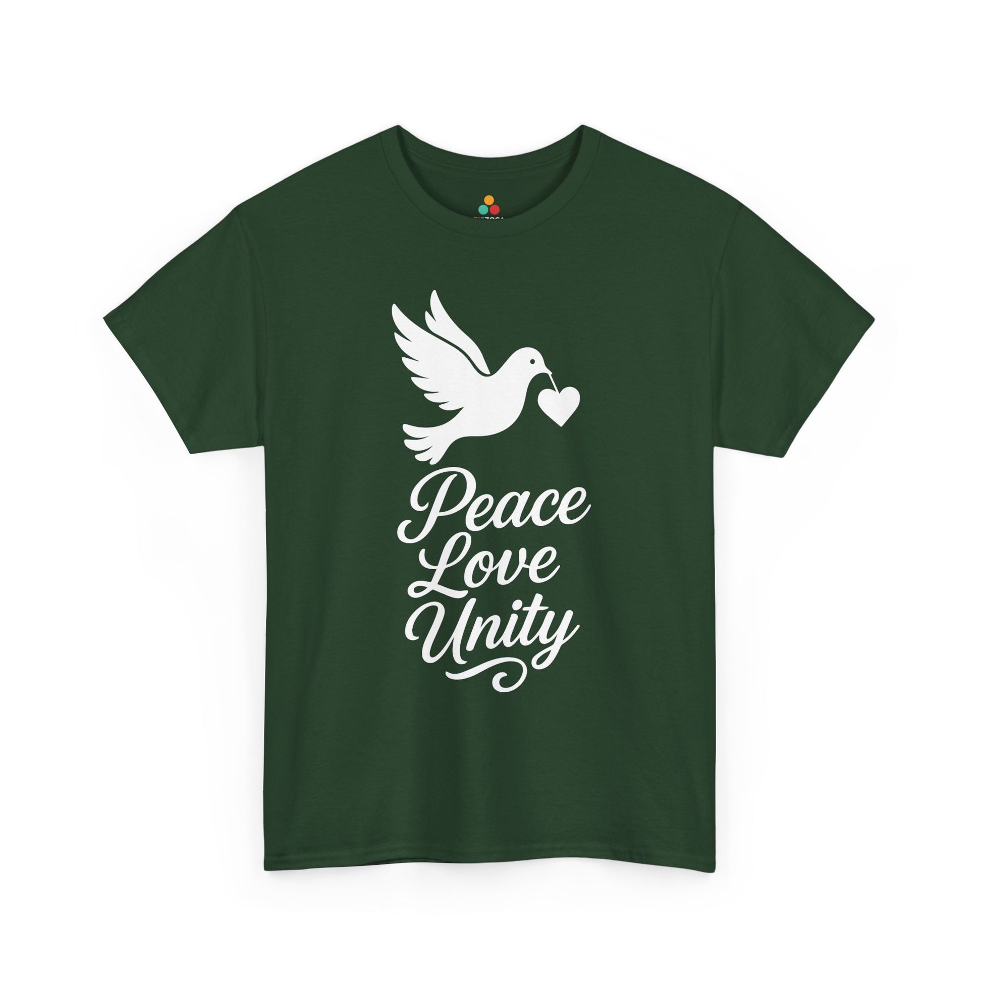 TEEZOCA Peace Love Unity dove graphic Unisex T-shirt for Unity Day Peace Love Unity Unisex T-shirt for Unity Day Kindness Awareness | TEEZOCA 