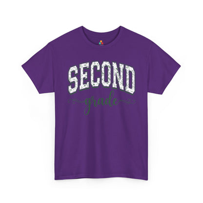 TEEZOCA Purple floral back to school t-shirt for second grade teachers and staff, an adult tee found on Amazon and Etsy.

