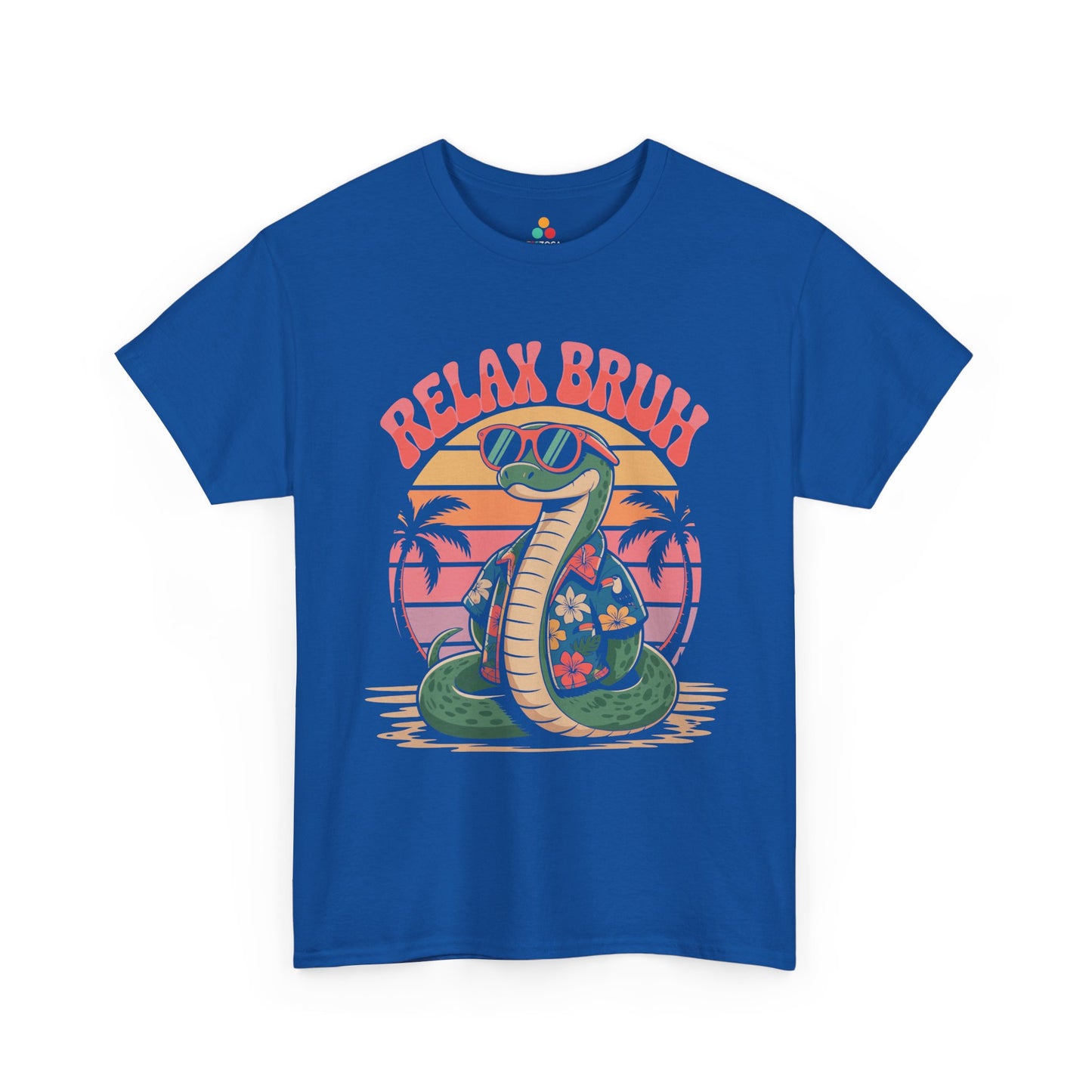 Relax Bruh Snake Vintage Tropical Cobra Graphic T-Shirt | TEEZOCA 