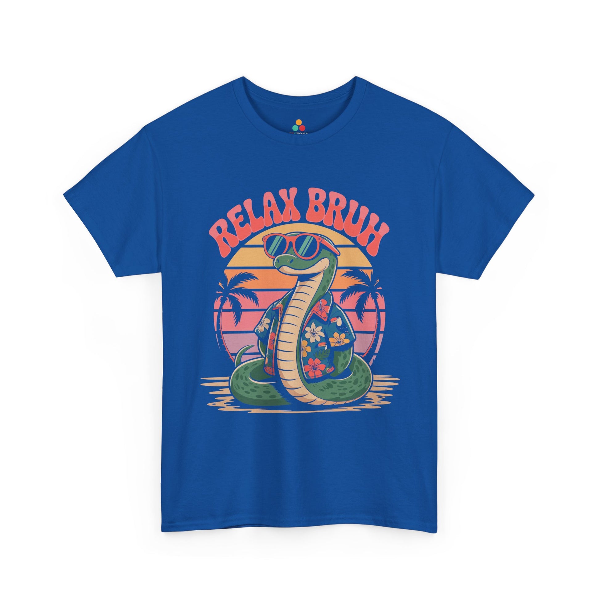 Relax Bruh Snake Vintage Tropical Cobra Graphic T-Shirt | TEEZOCA 